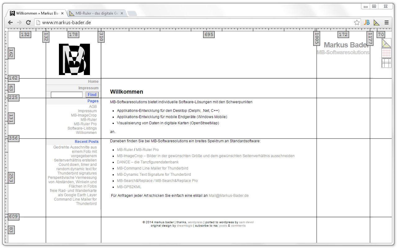 MBRuler the triangular screen ruler